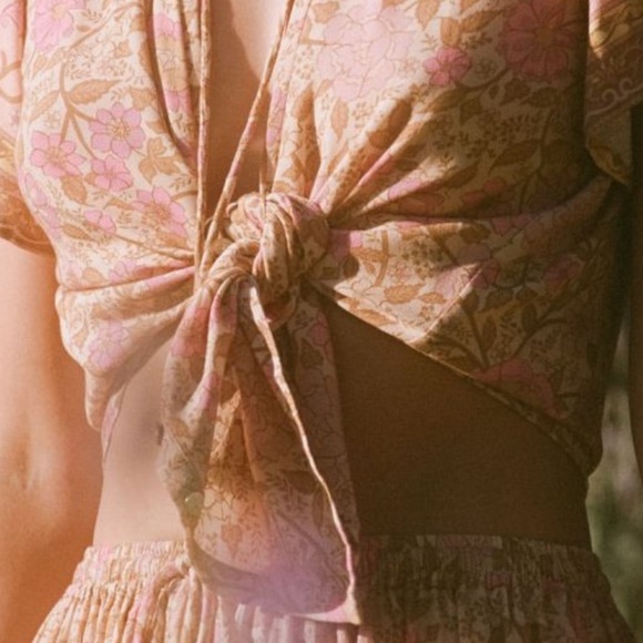 Spell Love Story Short Sleeve Blouse in Peach Blossom - Picture 2 of 15